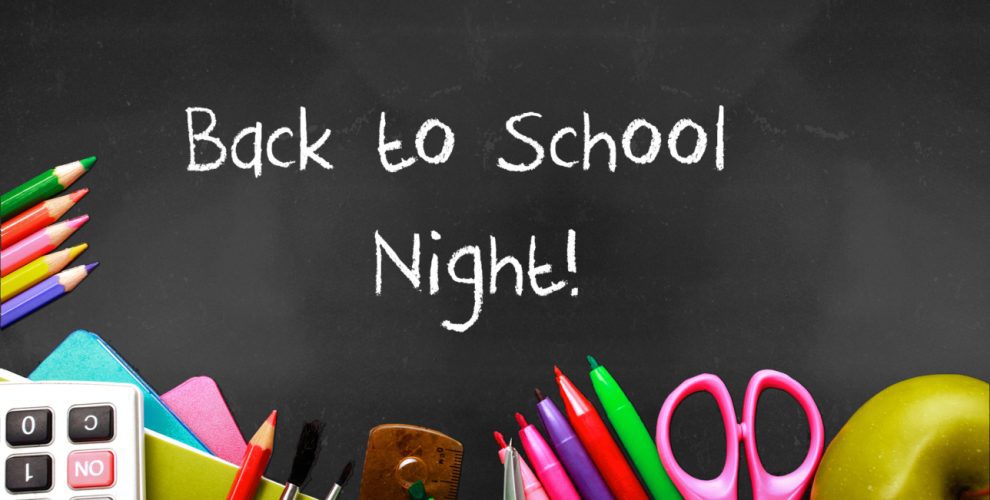Back To School Night - desk with school supplies